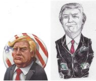 Trump cartoon images President and Businessman - Clark's Scribbles